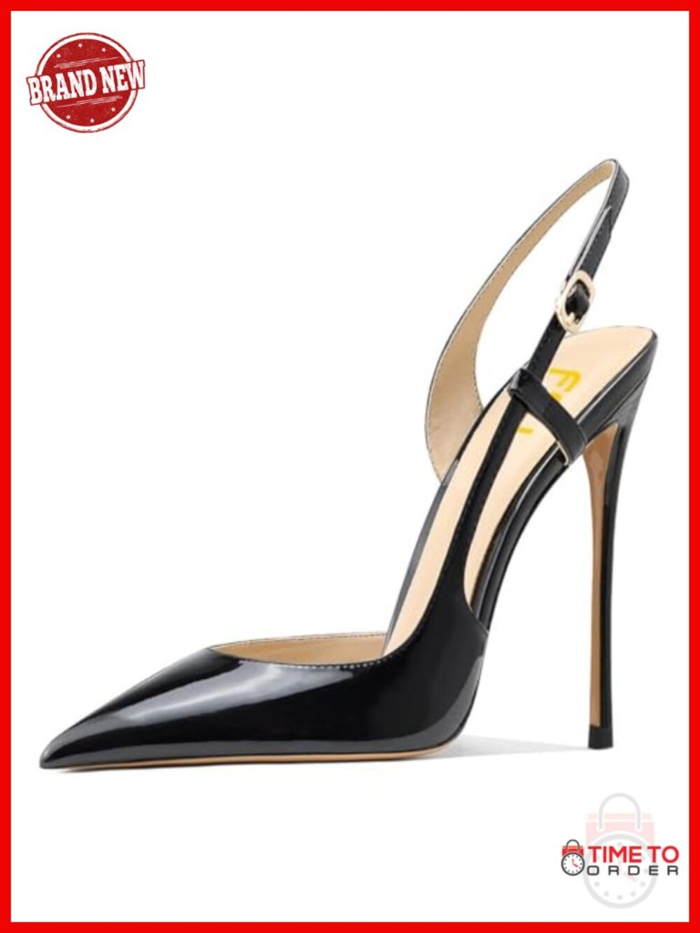 Pointed Toe D'Orsay High Heel Slingback Pumps Stiletto Heels